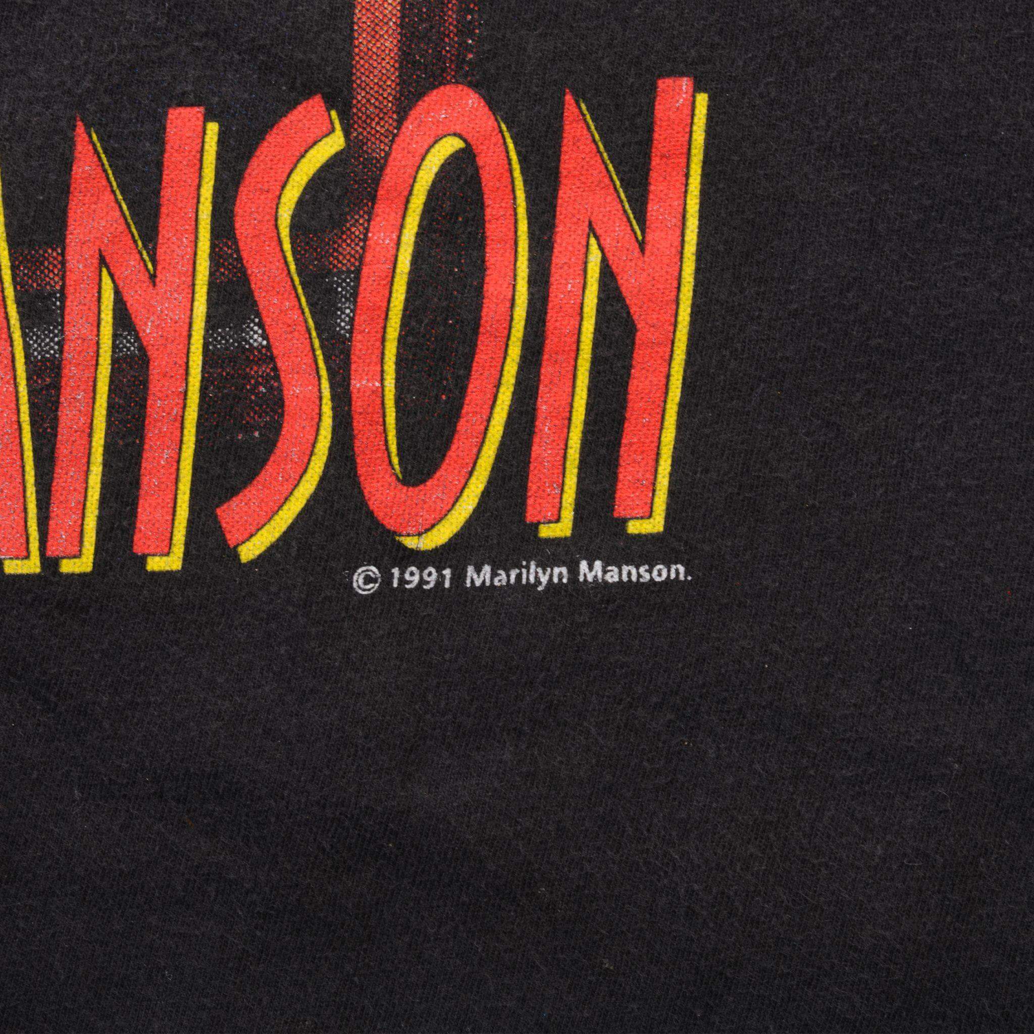 VINTAGE MARILYN MANSON TEE SHIRT 1991 SIZE LARGE