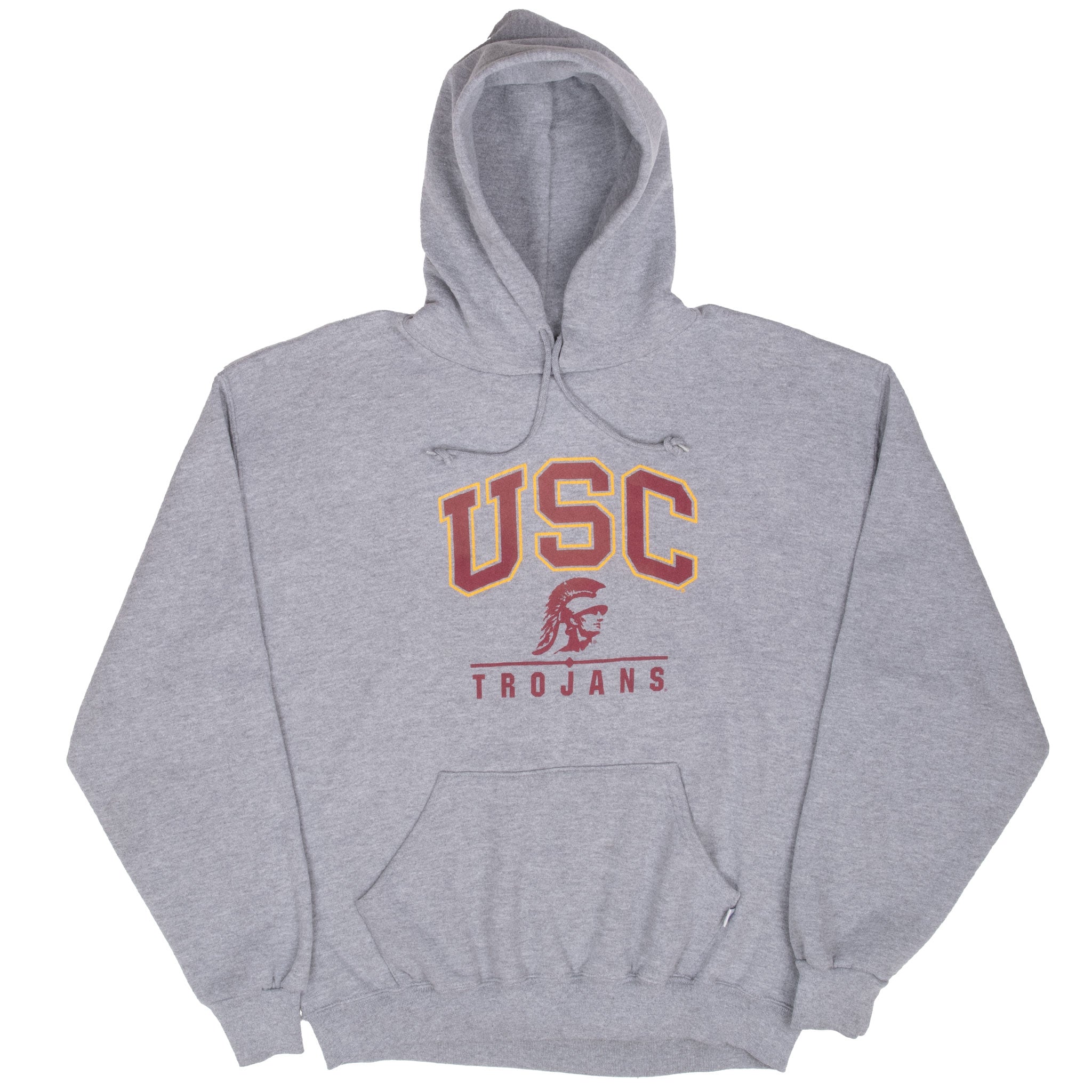 Vintage Usc Russell Grey Hoodie Sweatshirt 1990S Size Large
