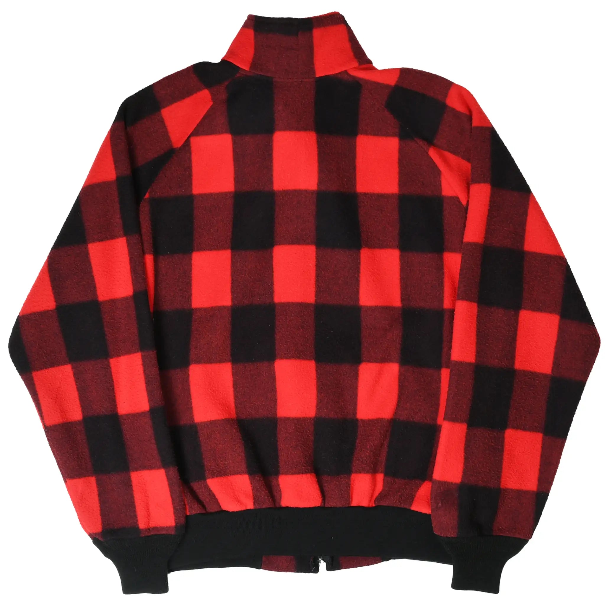 Vintage Carhartt Red Black Plaid Fleece Jacket 1990s 2XL Made in USA