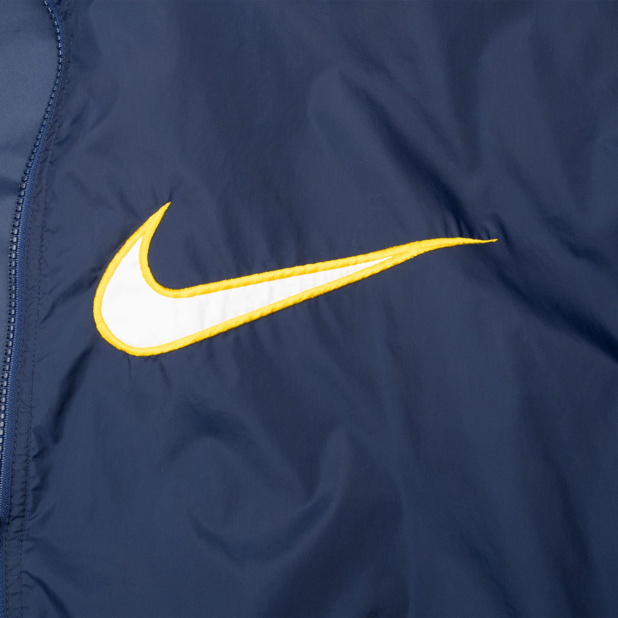 VINTAGE NIKE BIG SWOOSH NAVY BLUE WINDBREAKER JACKET 1990S XL