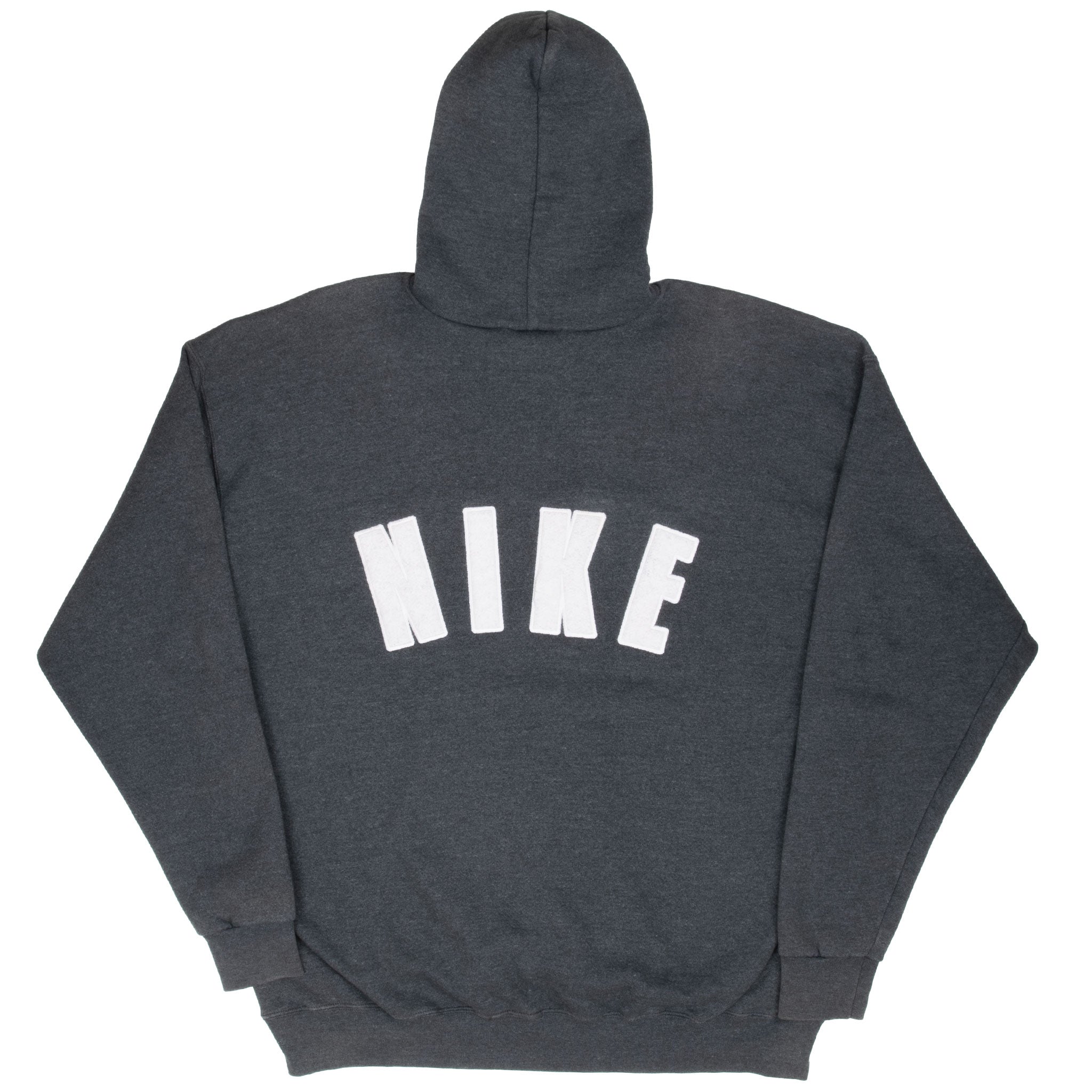 Vintage Nike Center Swoosh Back Logo Dark Grey Travis Scott Hoodie 1990S Large Made In Usa