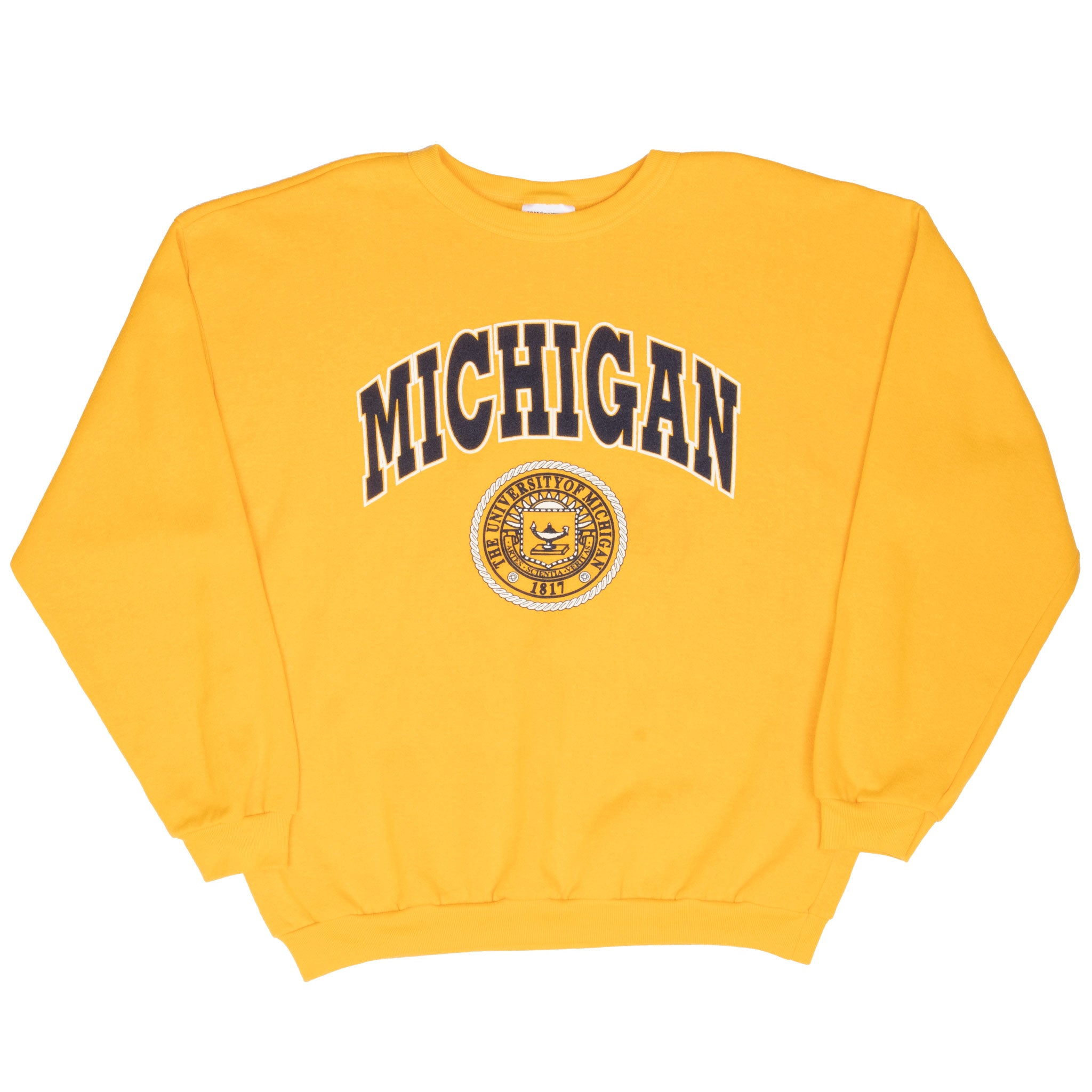Vintage Ncaa University Of Michigan 1990S Yellow Sweatshirt Size XL