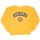Vintage Ncaa University Of Michigan 1990S Yellow Sweatshirt Size XL