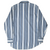 Back of Wrangler long-sleeve Western shirt with vertical blue, white, and tan stripes