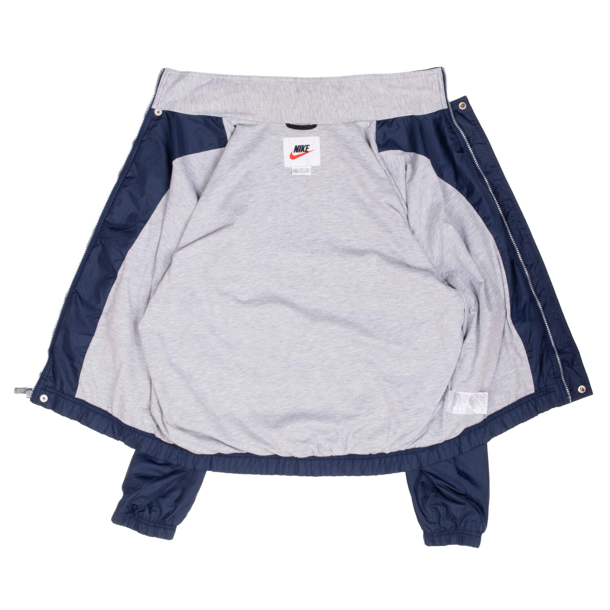 Vintage Nike Classic Swoosh Blue Windbreaker Jacket 1990S Size Medium