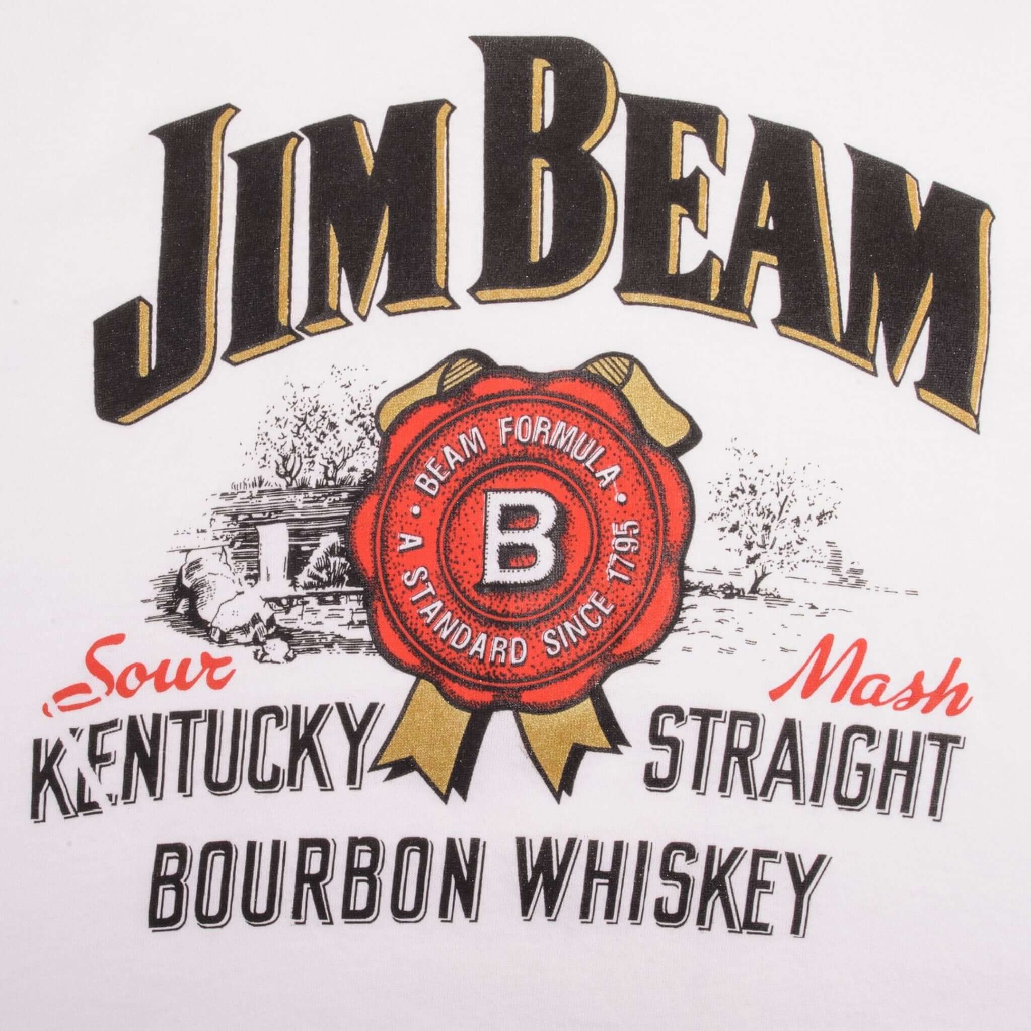 Vintage Jim Beam Bourbon Whiskey 1990S Tee Shirt Size Large Made In USA