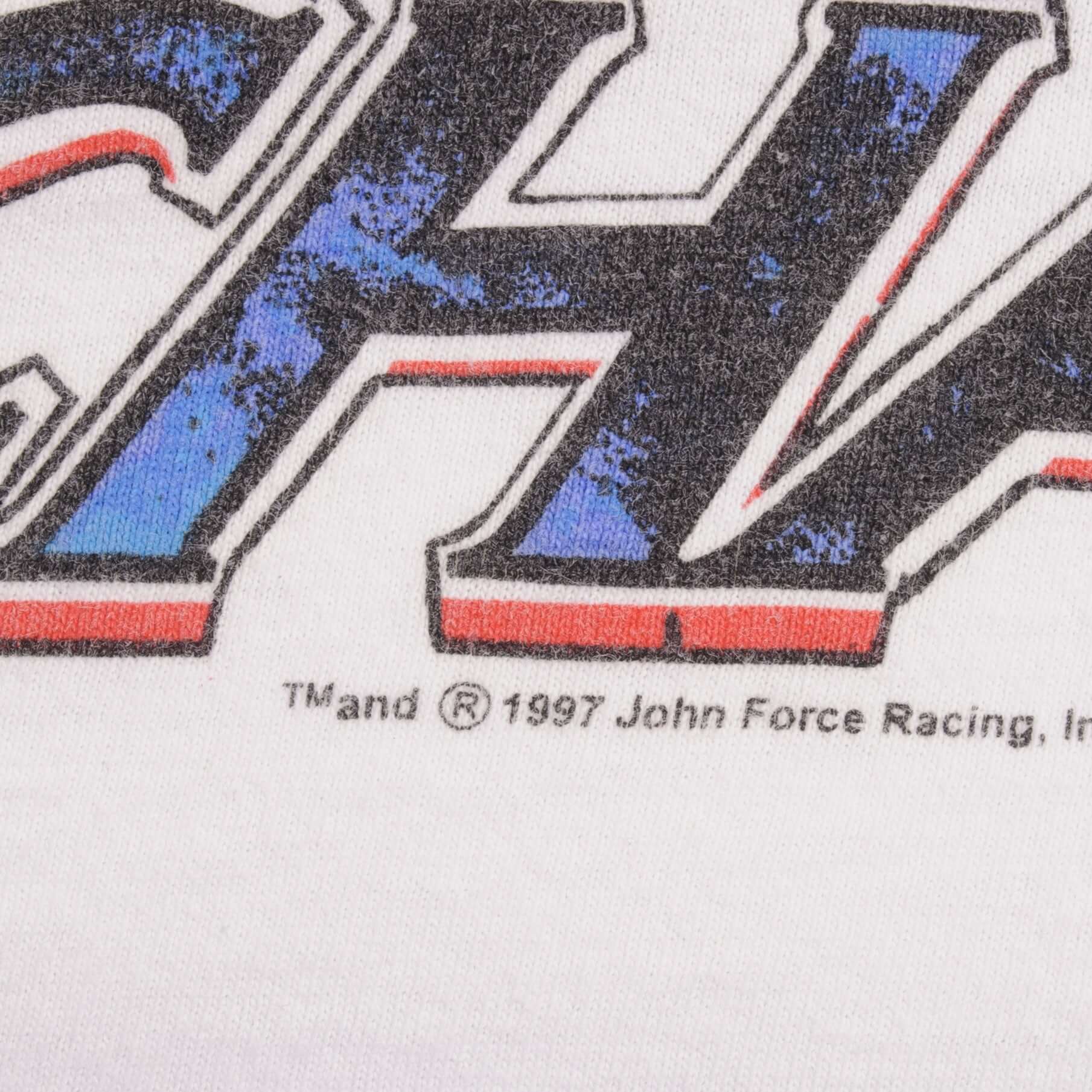 Vintage Racing NHRA John Force 7 Time Champion Winston Drag Racing 1997 Tee Shirt XL Made In Usa