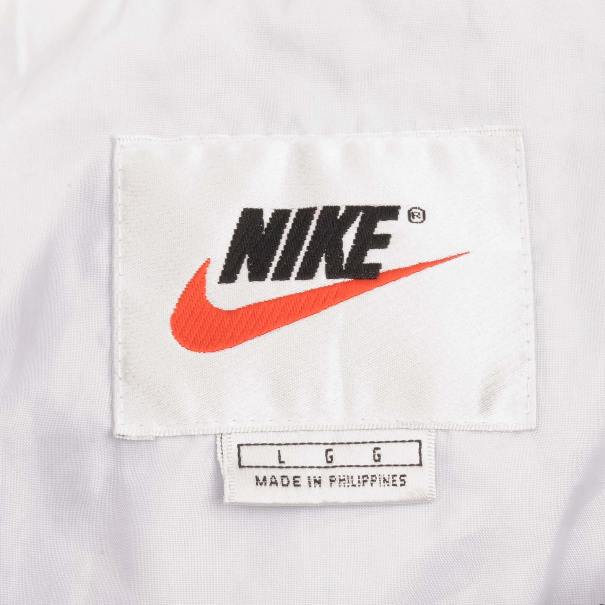 Vintage Nike Big Swoosh Black And White Windbreaker Jacket 1990S Size Large