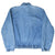 Back of blue Polo Ralph Lauren denim Harrington jacket with elasticized hem and cuffs