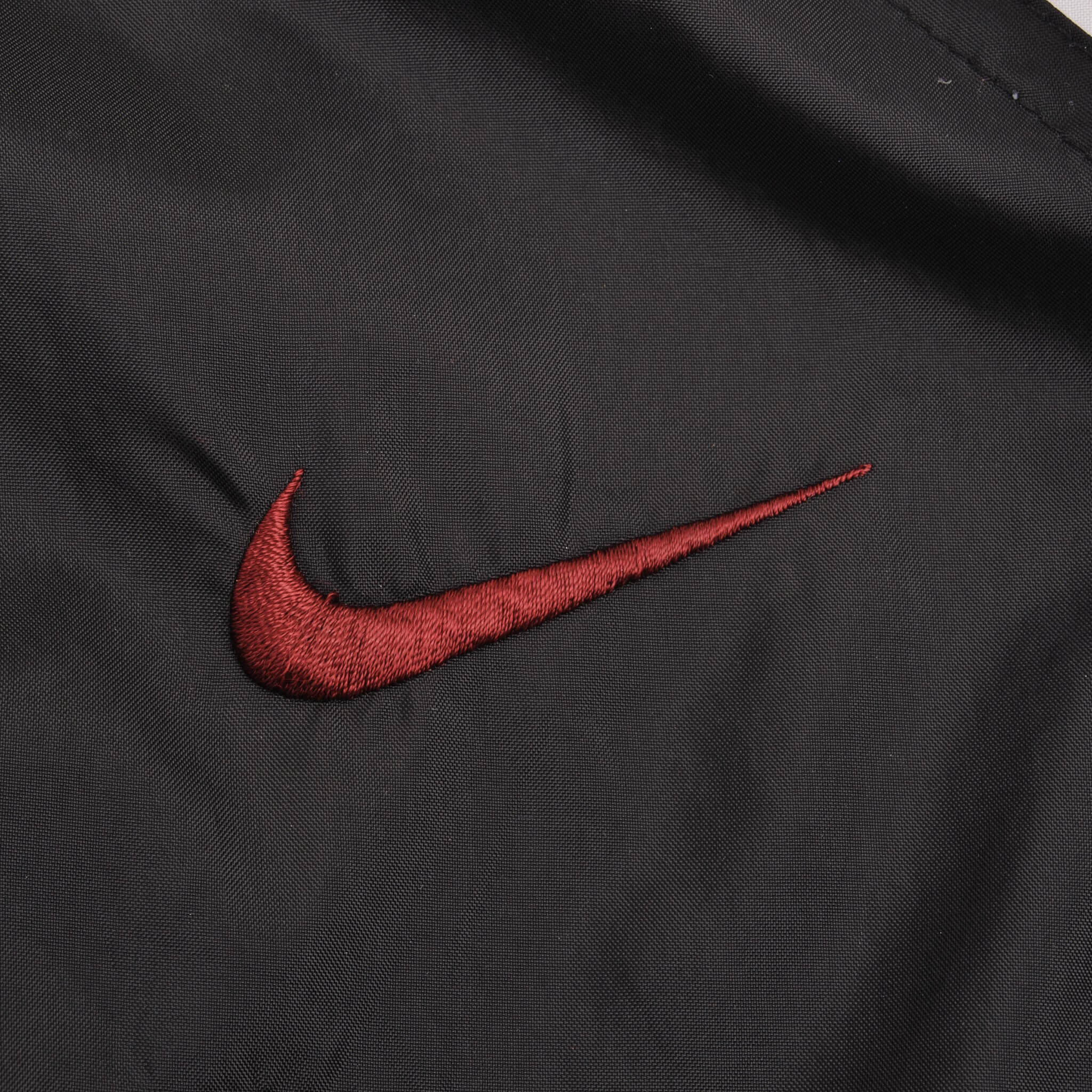 Vintage Nike Big Swoosh Black And White Windbreaker Jacket 1990S Size Large