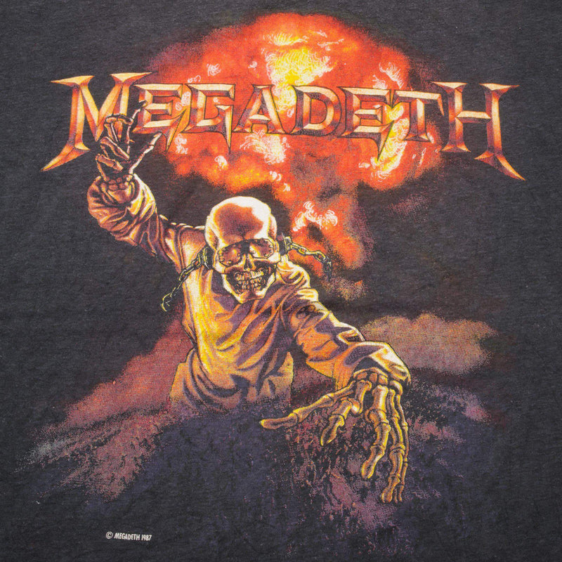 復古 MEGADETH T 卹 1987 年中號，美國製造