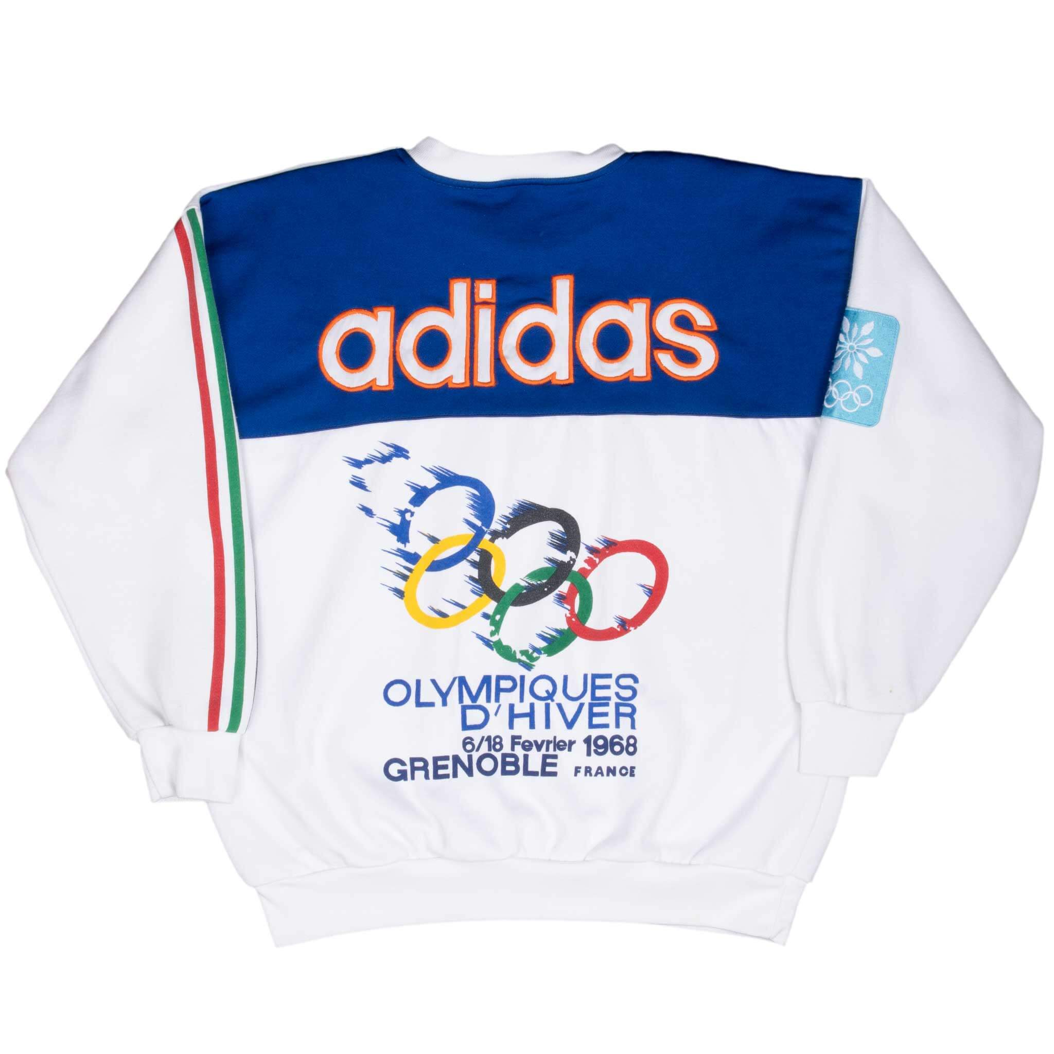 Vintage Adidas Grenoble 1968 Sapporo 1972 Winter Olympics 1970S Sweatshirt Size XL