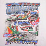 Vintage Racing NHRA John Force 7 Time Champion Winston Drag Racing 1997 Tee Shirt XL Made In Usa