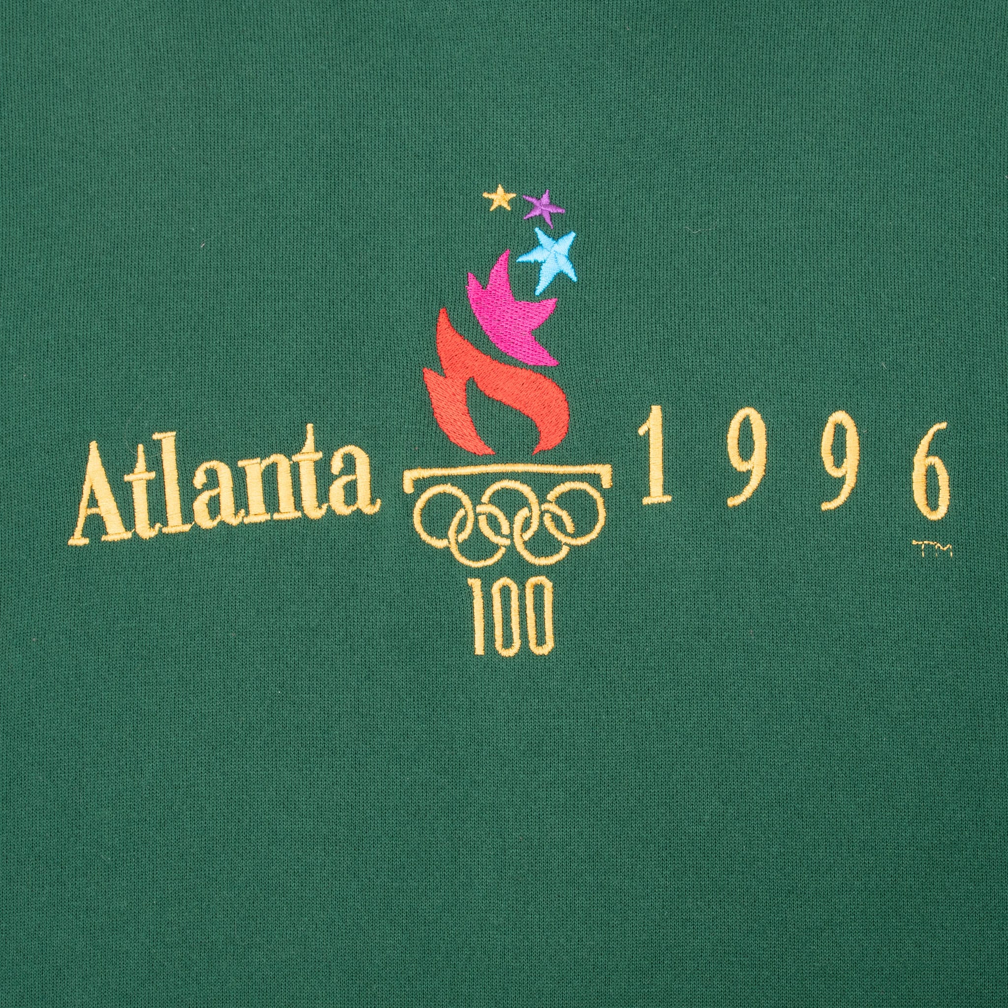 VINTAGE ATLANTA OLYMPIC GAMES 1996 EMBROIDERED SWEATSHIRT XL MADE IN USA