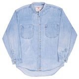 Vintage Levis Blue Red Tab Pocket Denim Shirt 1990S Size Medium