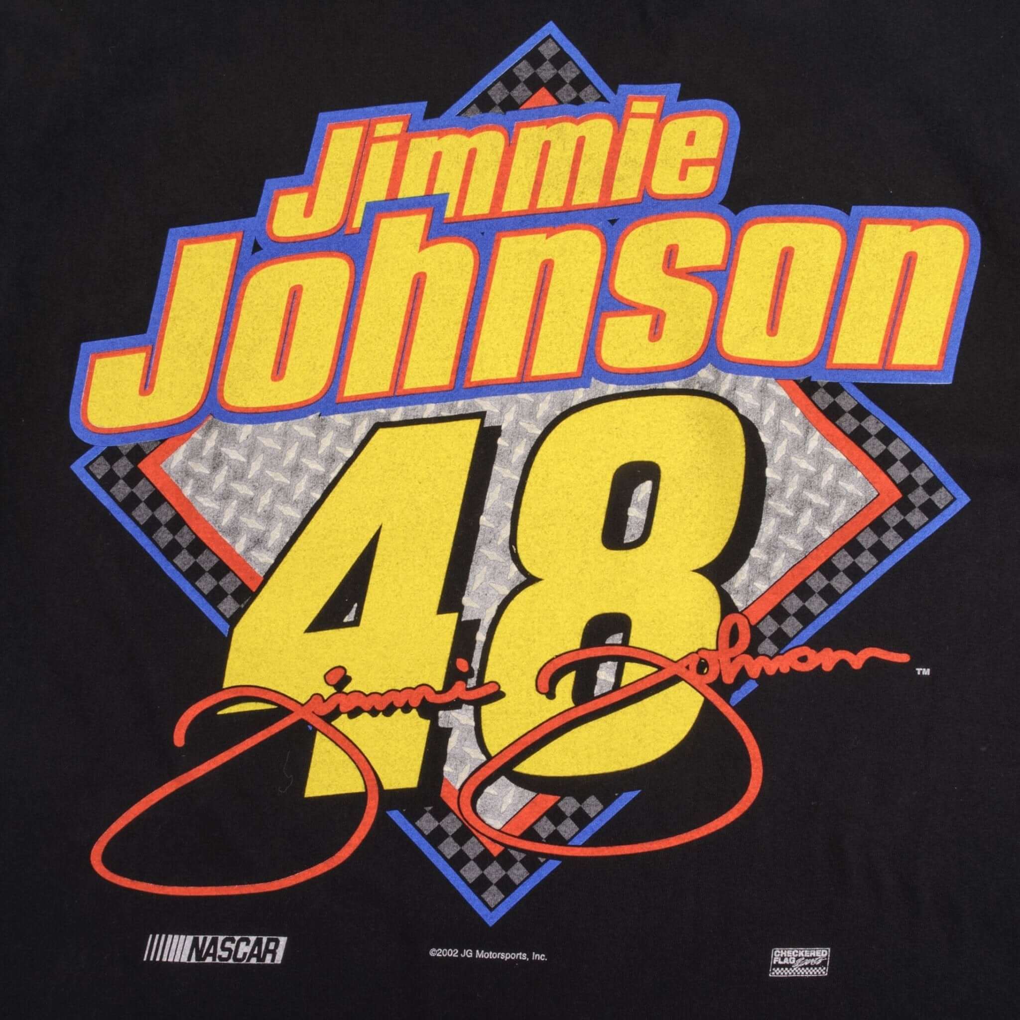 Vintage Nascar Jimmie Johnson Tee Shirt 2002 Size Large 