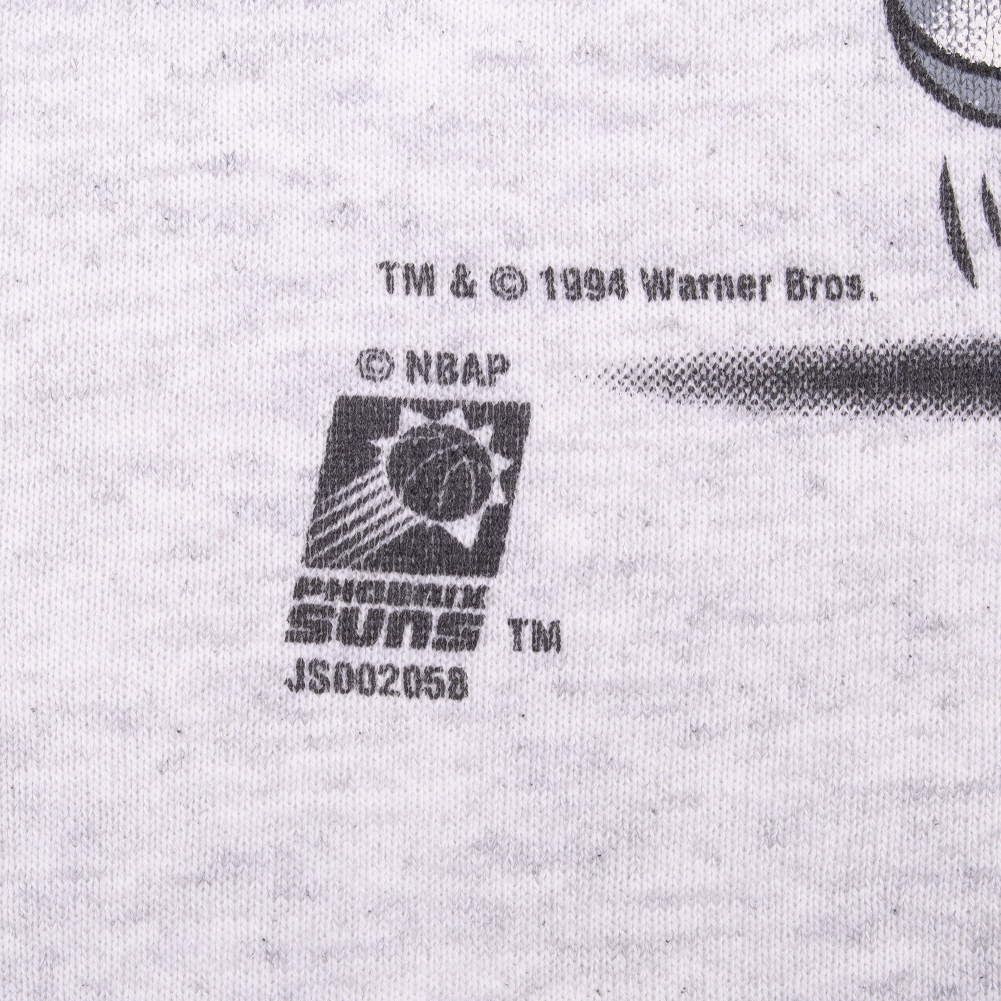 Vintage Nba Phoenix Suns Taz Looney Tunes Grey Sweatshirt 1994 Size Large Made In Usa