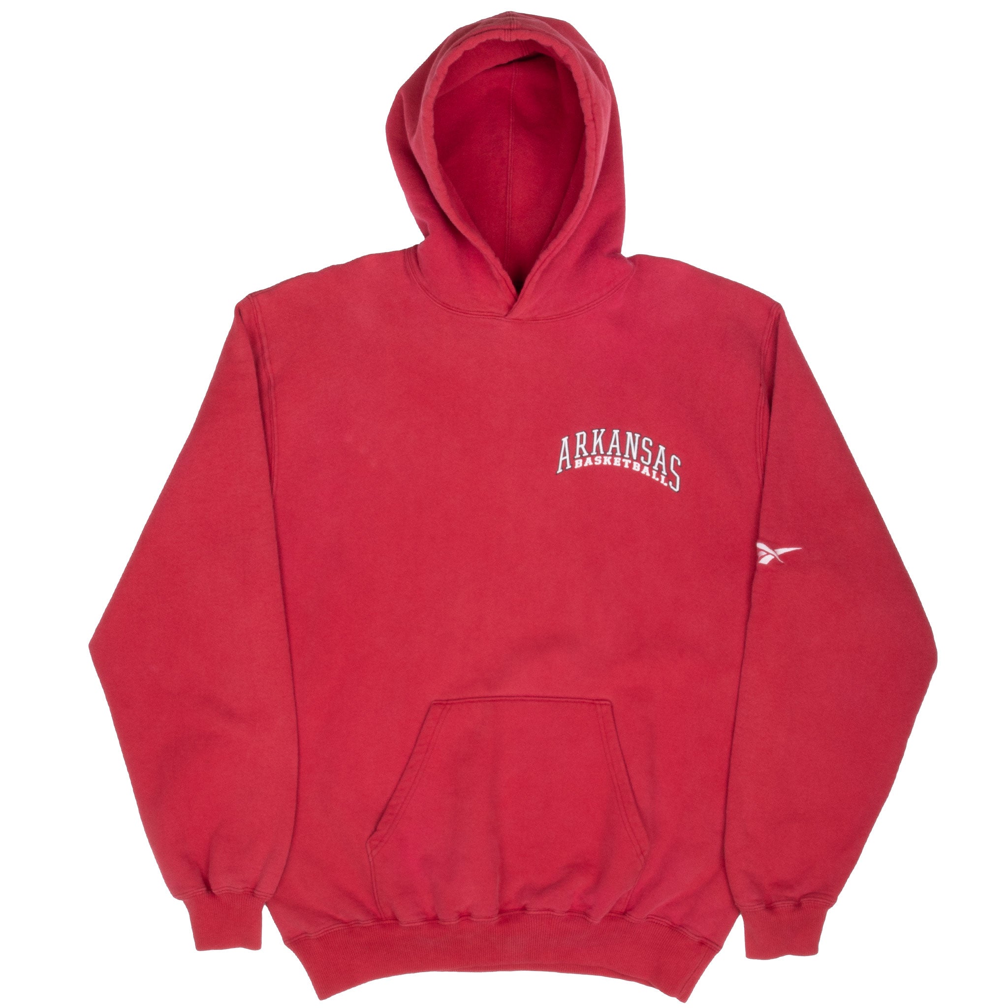 Vintage Ncaa Reebok Arkansas Basketball Hoodie Sweatshirt 1990S Size Large Made In Usa