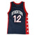 Back of navy Team USA basketball jersey with Stockton name, number 12, and red star side panels
