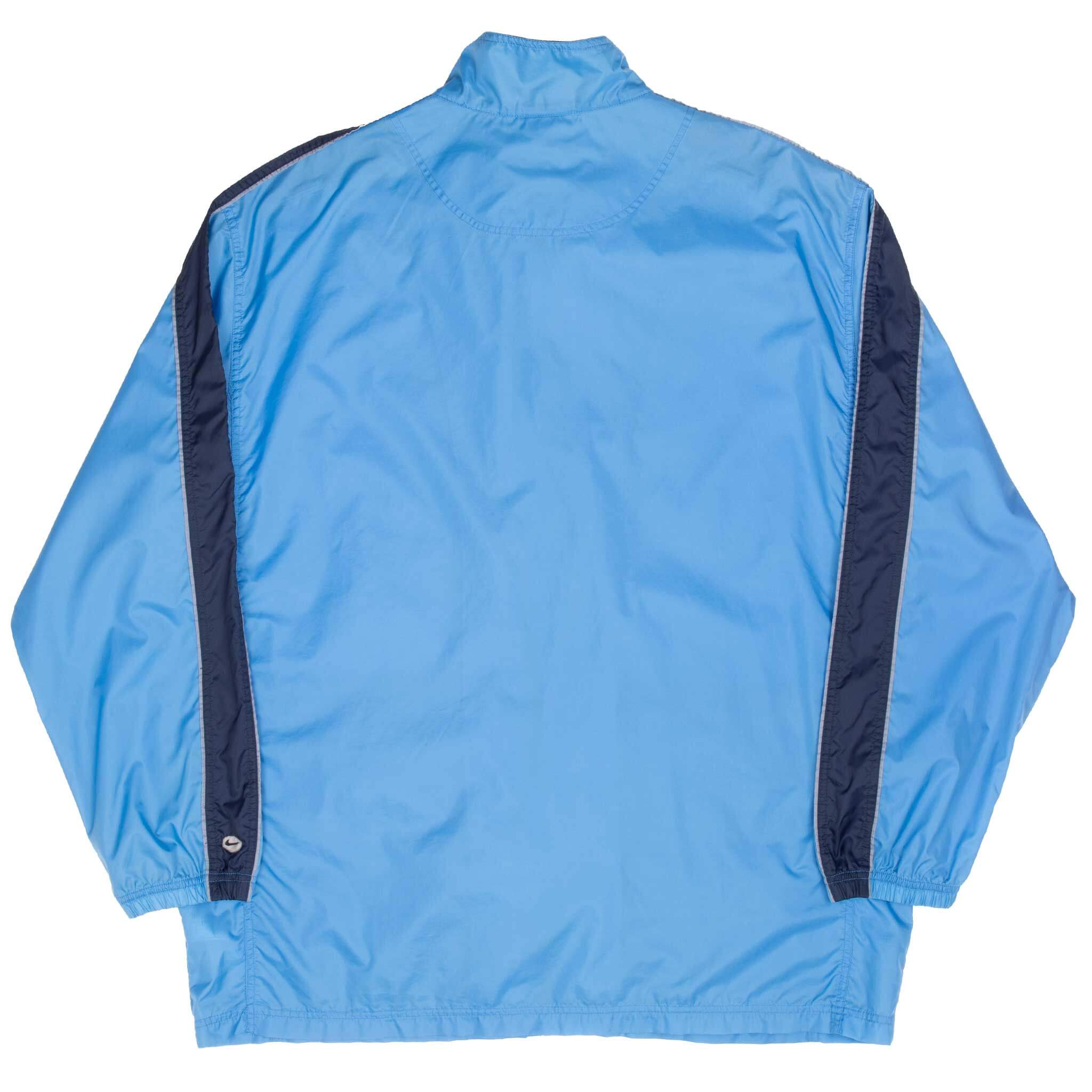 Vintage Nike Classic Swoosh Blue Windbreaker Jacket 1990S Size 2XL