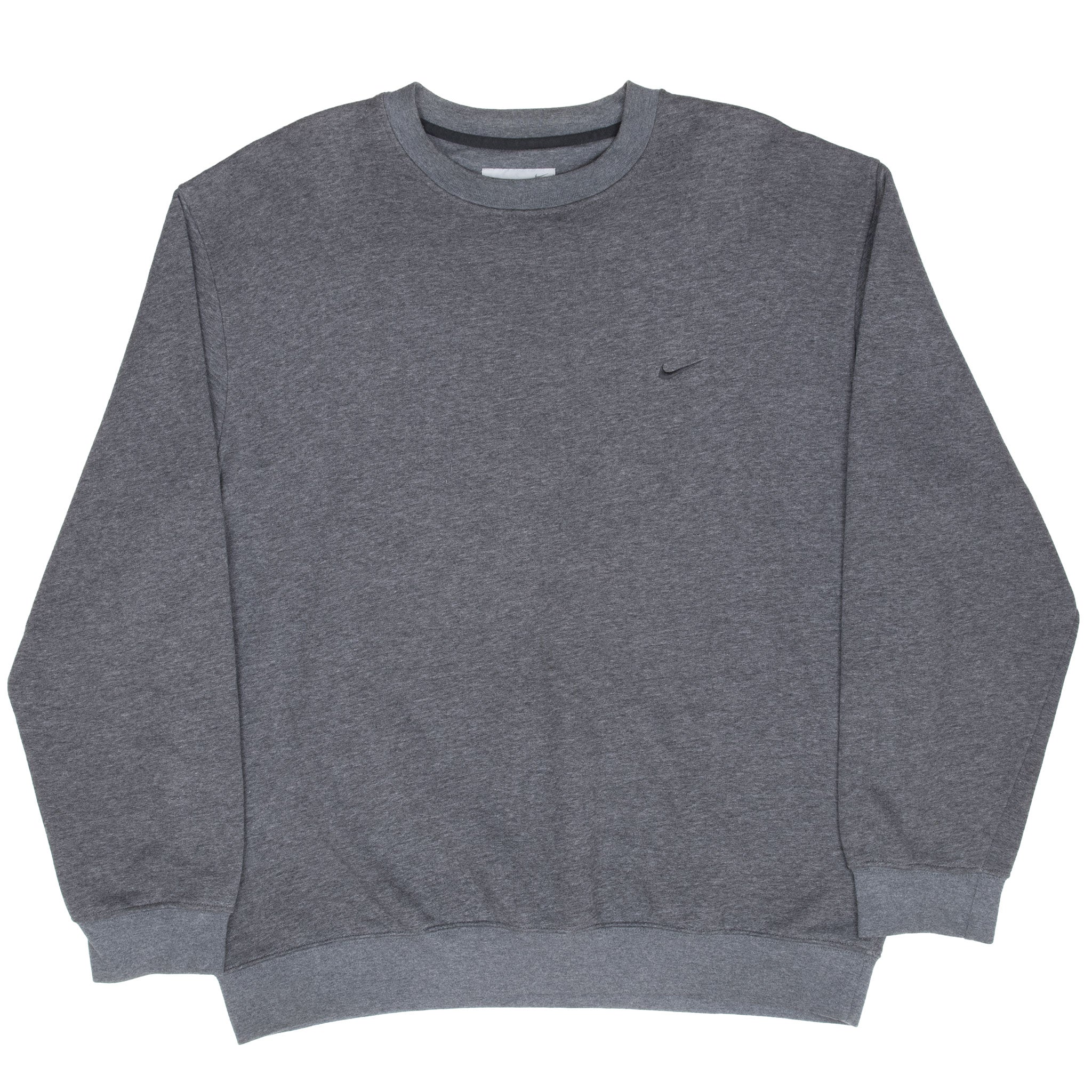 Vintage Nike Classic Swoosh Dark Grey Sweatshirt 2000S Size XL