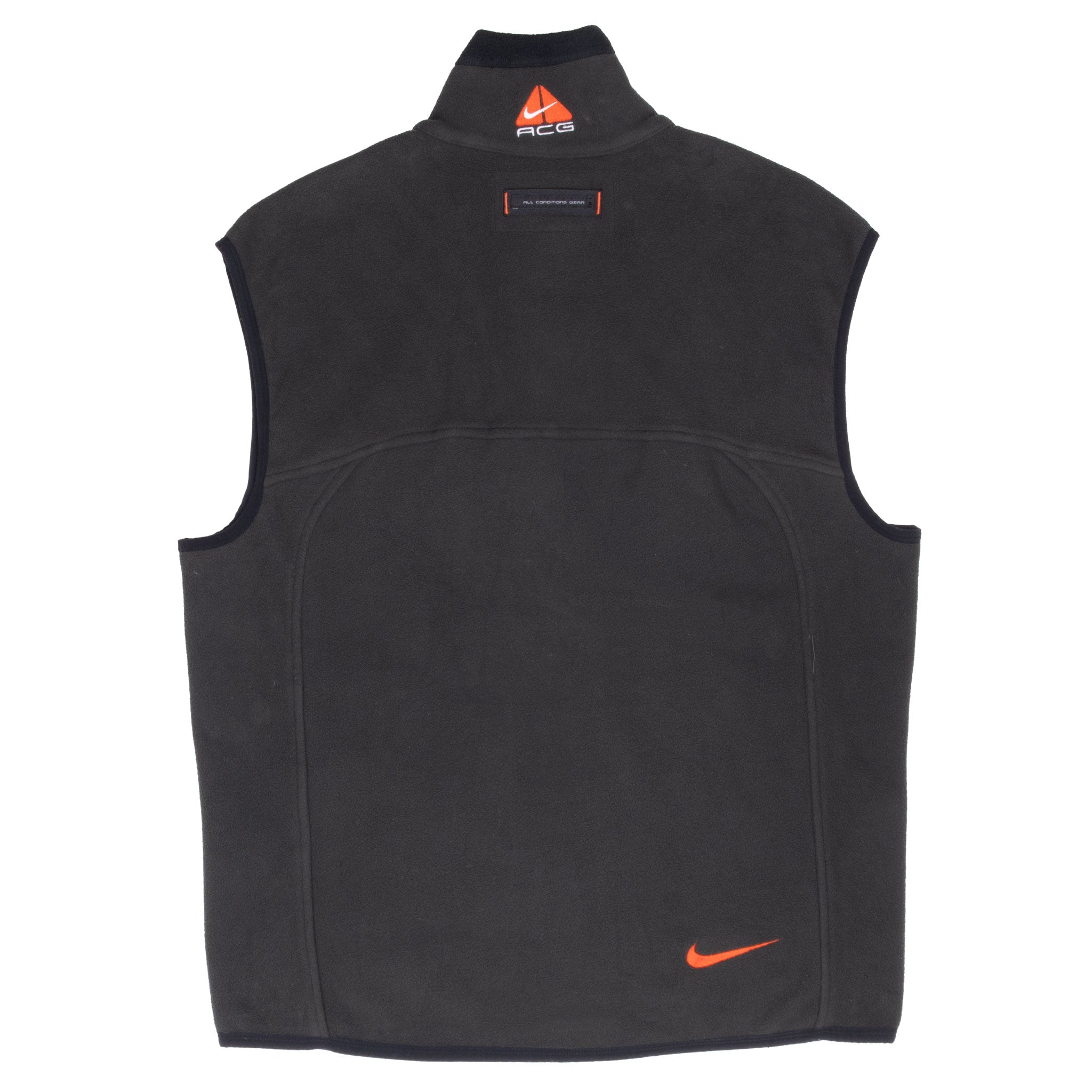 Vintage Nike Acg Black Fleece Vest Jacket 1990S Size Medium