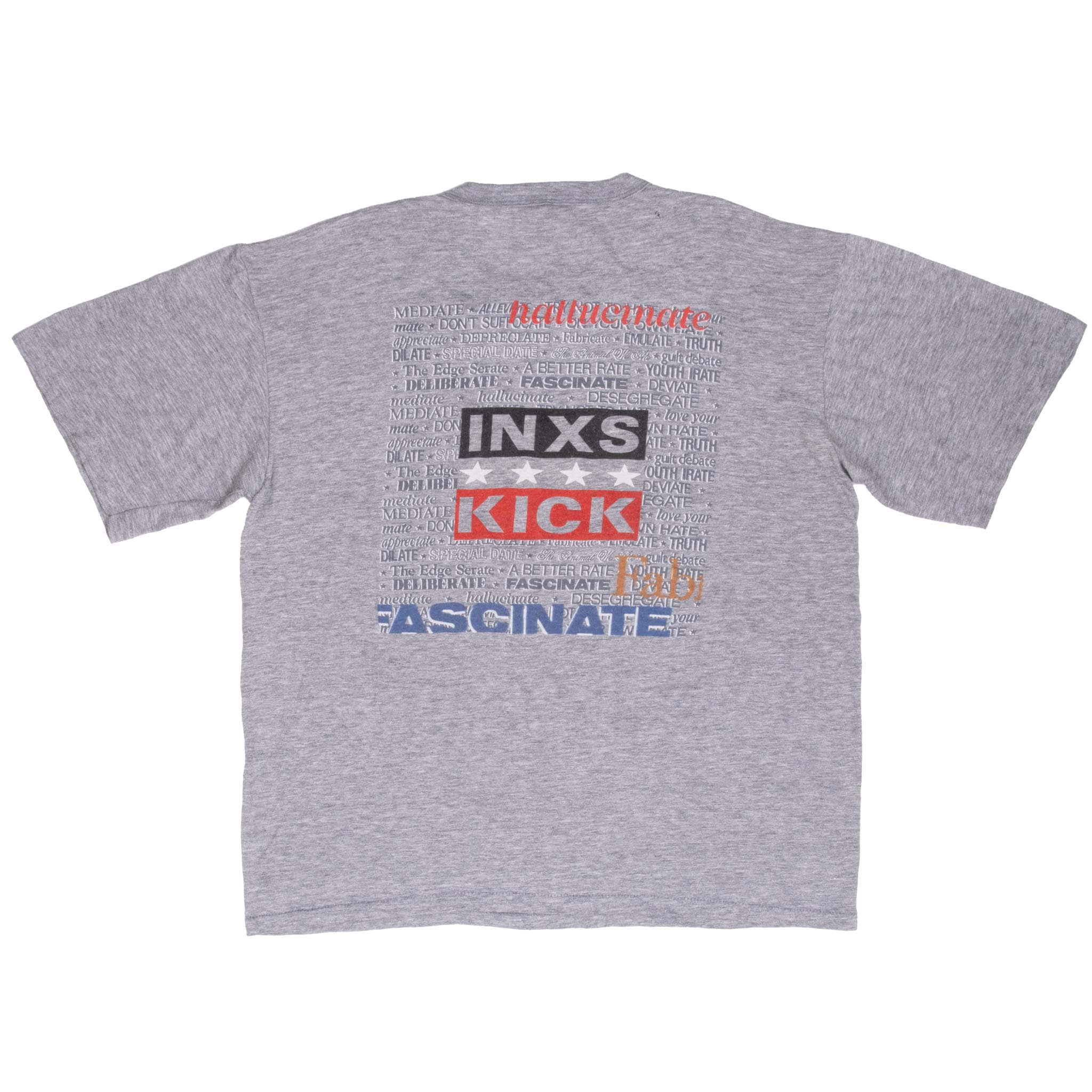 VINTAGE INXS NEED YOU TONIGHT/MEDIATE TEE SHIRT 1980S SIZE