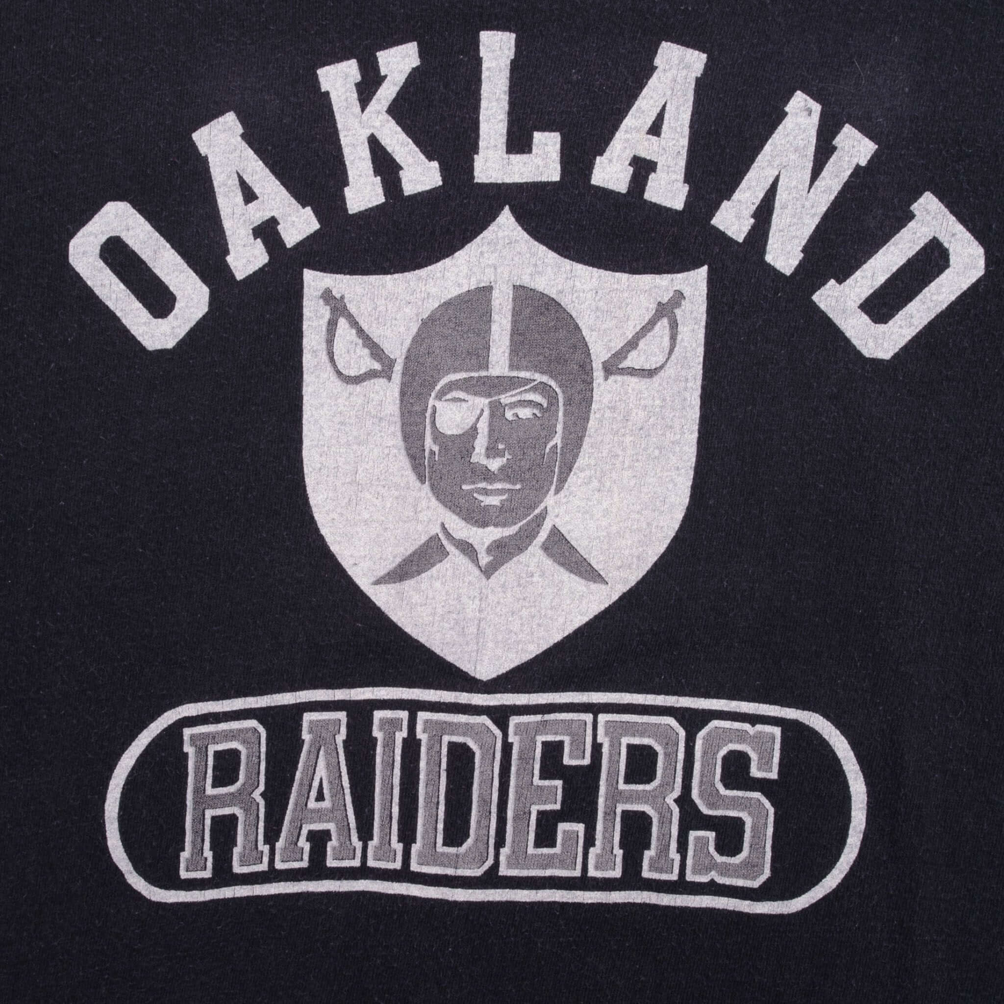 Vintage NFL Oakland Raiders Tee Shirt 1980S Size Medium Made In USA With Single Stitch Sleeves