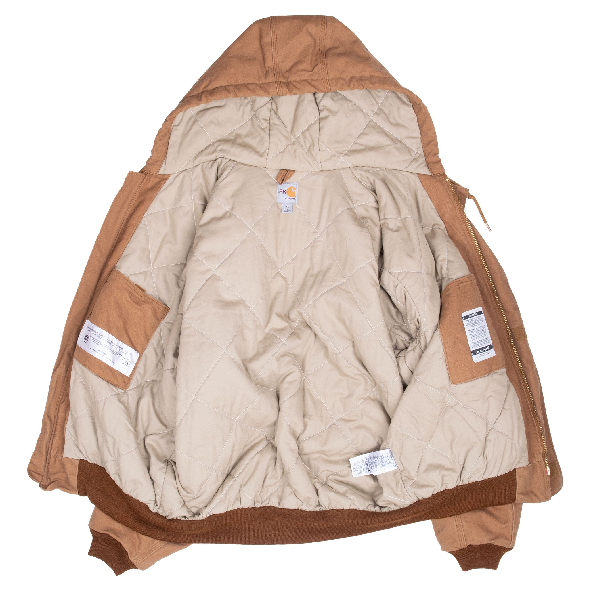 Vintage Carhartt Sandstone Hooded Active Jacket 101621-211 Size XL