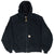 Vintage Carhartt Black Hooded Active Jacket J140BLK Size Large Made In Usa