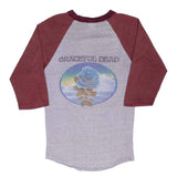Vintage Grateful Dead Raglan Tee Shirt 1988 Size XS With Single Stitch Sleeves


