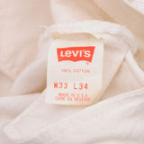 Beautiful White Levis 501 Jeans 1980s Made in USA   Size on tag 33X34 Back Button #520