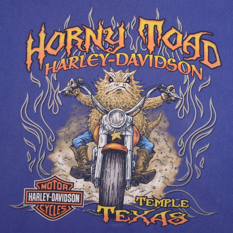 Vintage Harley Davidson Horny Toad Texas Temple Tee Shirt 2007 Size XL