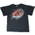 Full front of black Nike T-shirt with Michael Jordan's The Restaurant Chicago graphic