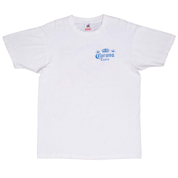 Vintage Corona Extra Hot Air Ballon Tee Shirt 1990S Size Large Made In Usa With Single Stitch Sleeves