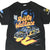 Front of black Rusty Wallace NASCAR T-shirt with Miller Genuine Draft No. 2 race car graphic