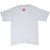 Back of grey Matt Bullard Basketball Camp T-shirt with small red basketball emblem below collar