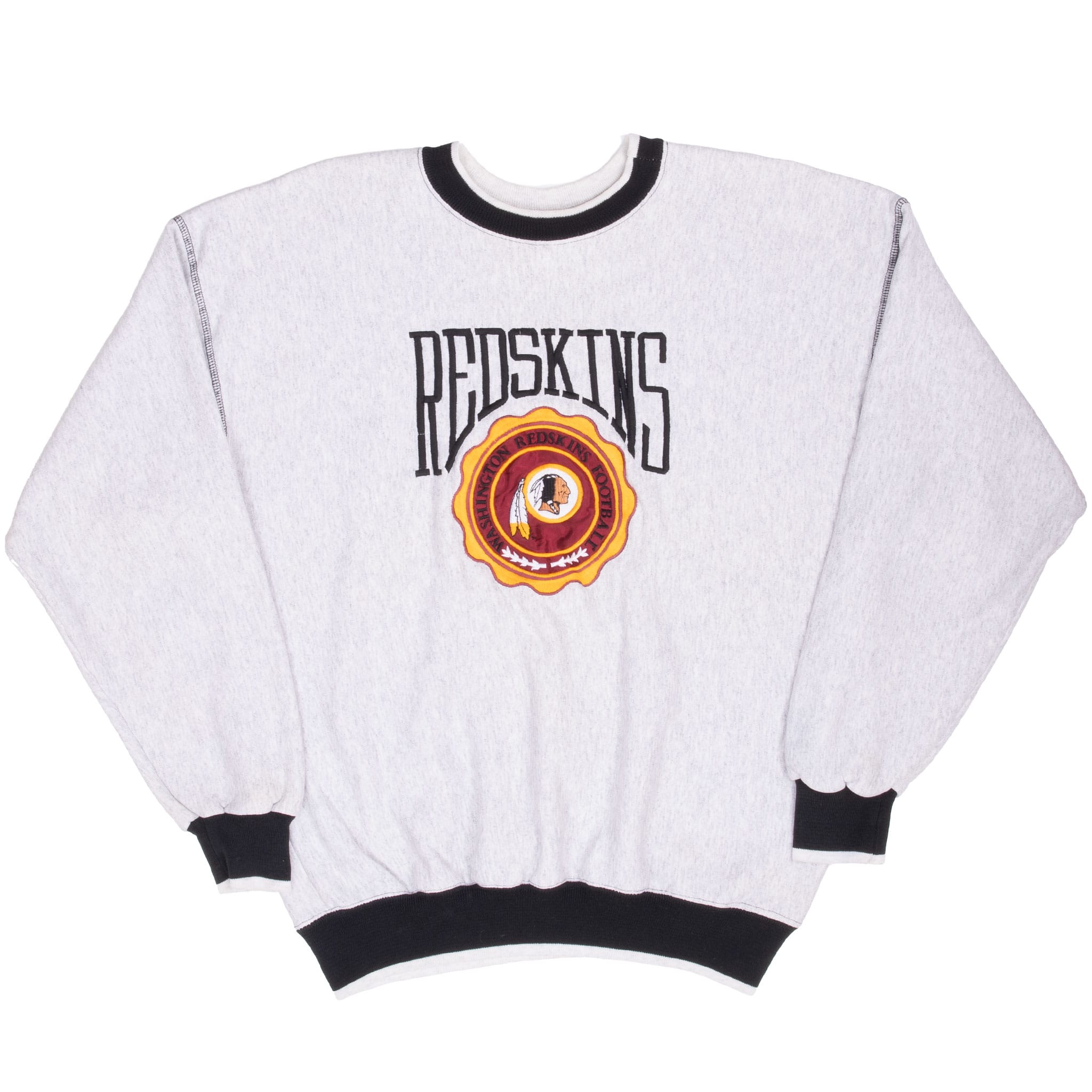 VINTAGE NFL WASHINGTON REDSKINS EMBROIDERED SWEATSHIRT 1990S LARGE MADE USA