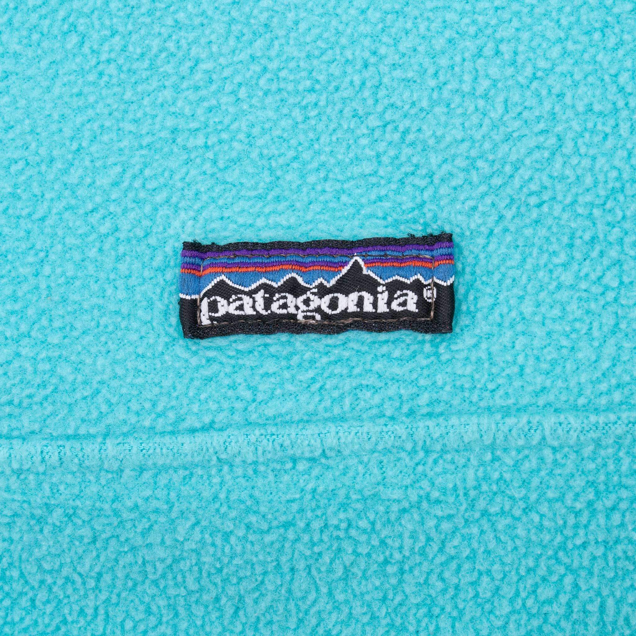 Vintage Patagonia Turquoise Snap T Fleece Pullover Jacket 1990S Size XL Made In USA
