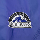 Vintage Mlb Colorado Rockies Windbreaker Jacket 1990S Size Large