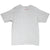 Back of grey Nike T-shirt with small white and red Nike Soccer print below collar