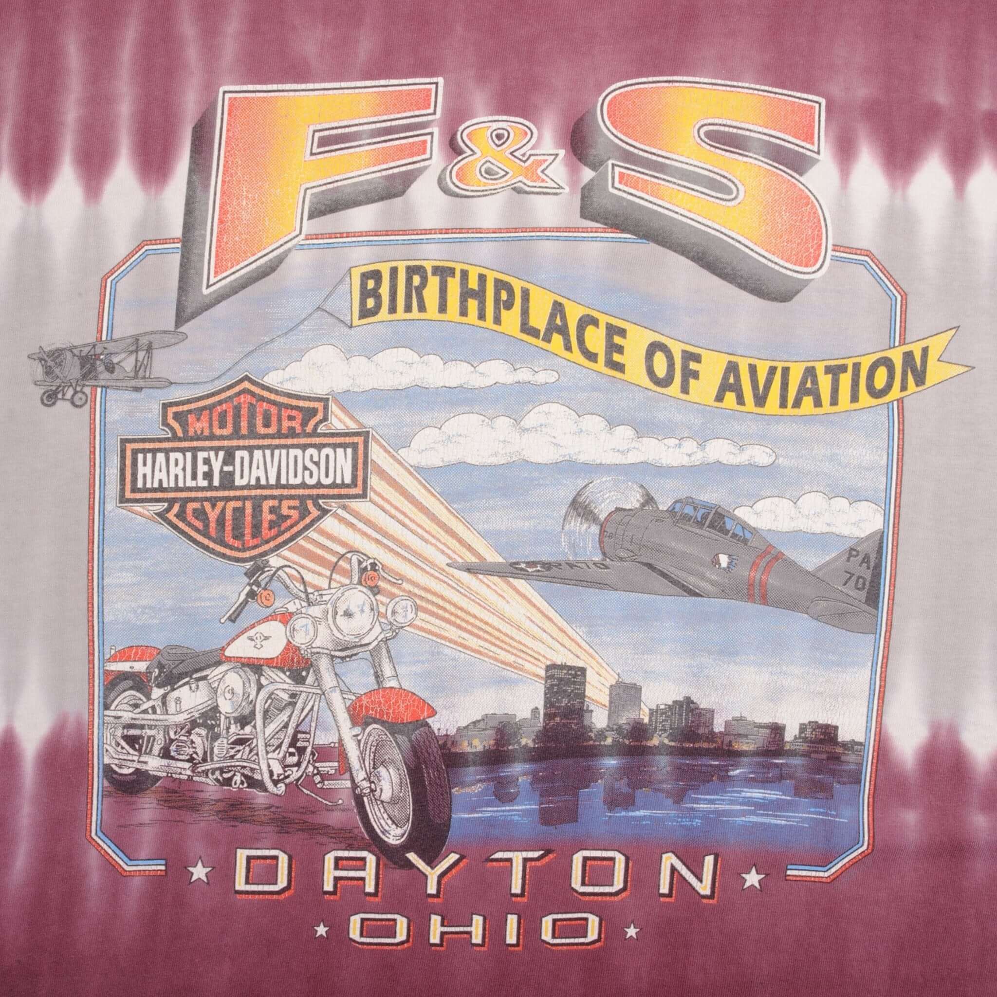 VINTAGE TIE DYE HARLEY DAVIDSON DAYTONA TEE SHIRT 2000 SIZE LARGE