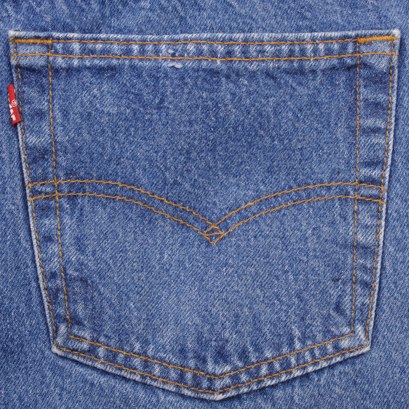 Beautiful Indigo Levis 501 Jeans 1980s Made in USA with Medium Wash   Size on tag 34X34 Actual Size 33X29  Back Button #553