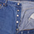 Beautiful Indigo Levis 501 Jeans 1980s Made in USA with Medium Wash   Size on tag 38X32  Back Button #553
