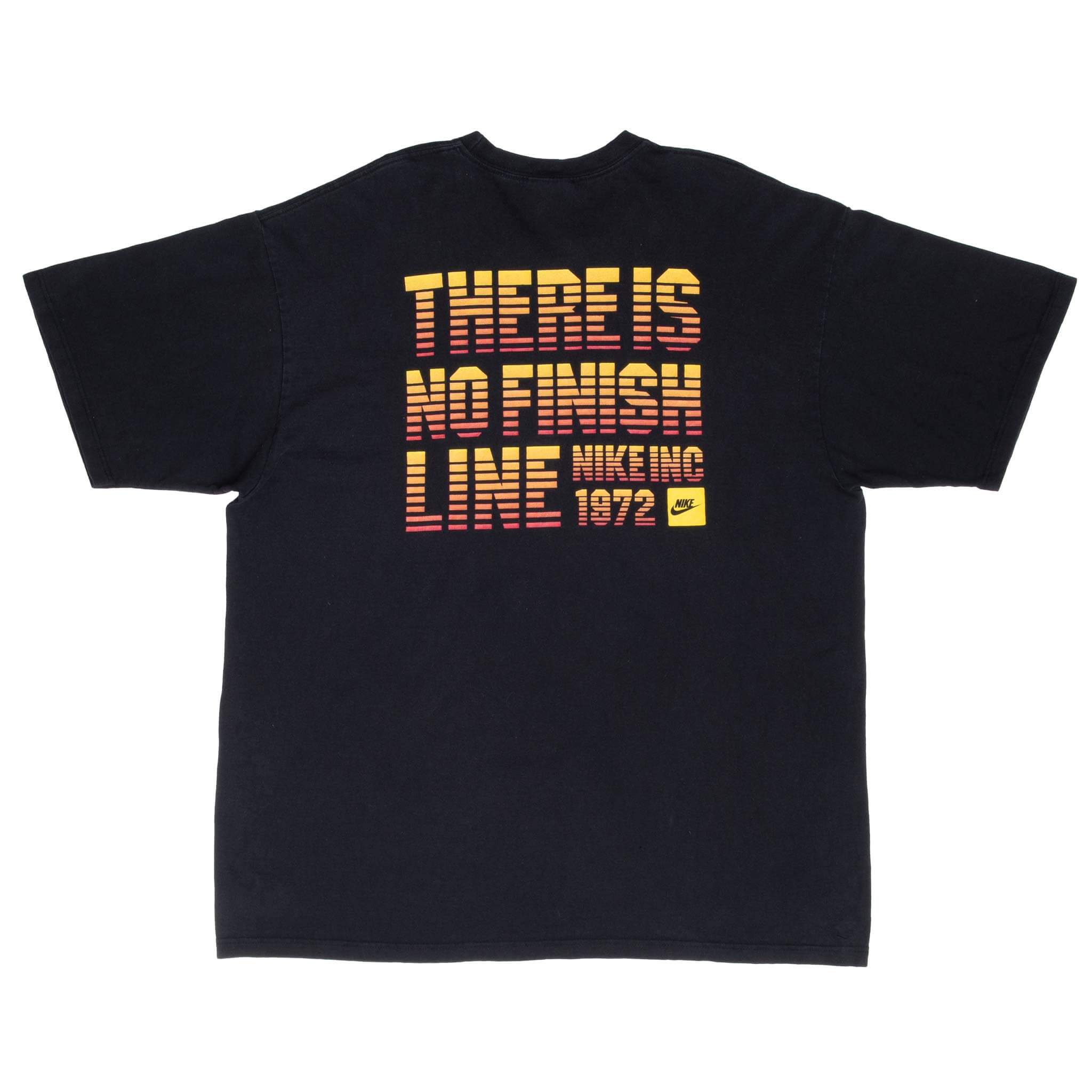 Vintage Nike There Is No Finish Line 2000S Black Tee Shirt Size XL