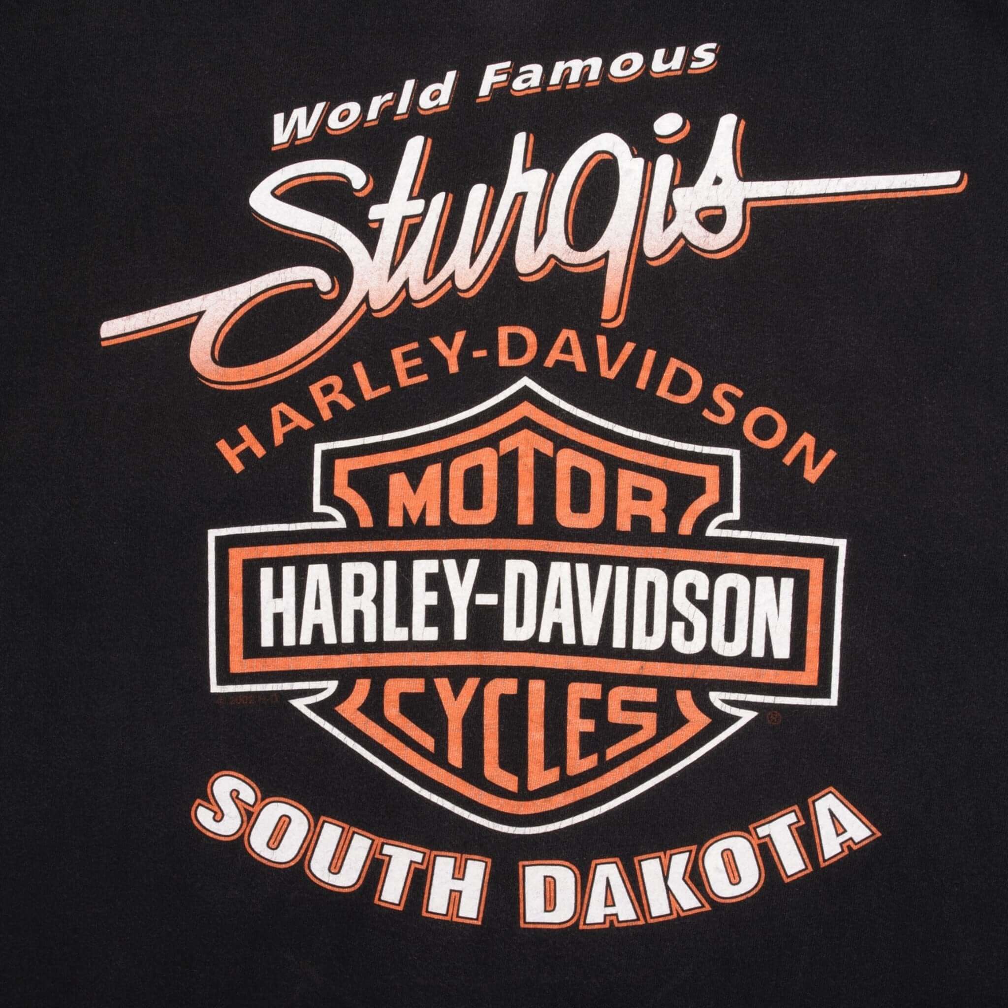 Vintage Harley Davidson Sturgis Black Hills Rally Tee Shirt 2002 Size XL Made In Usa