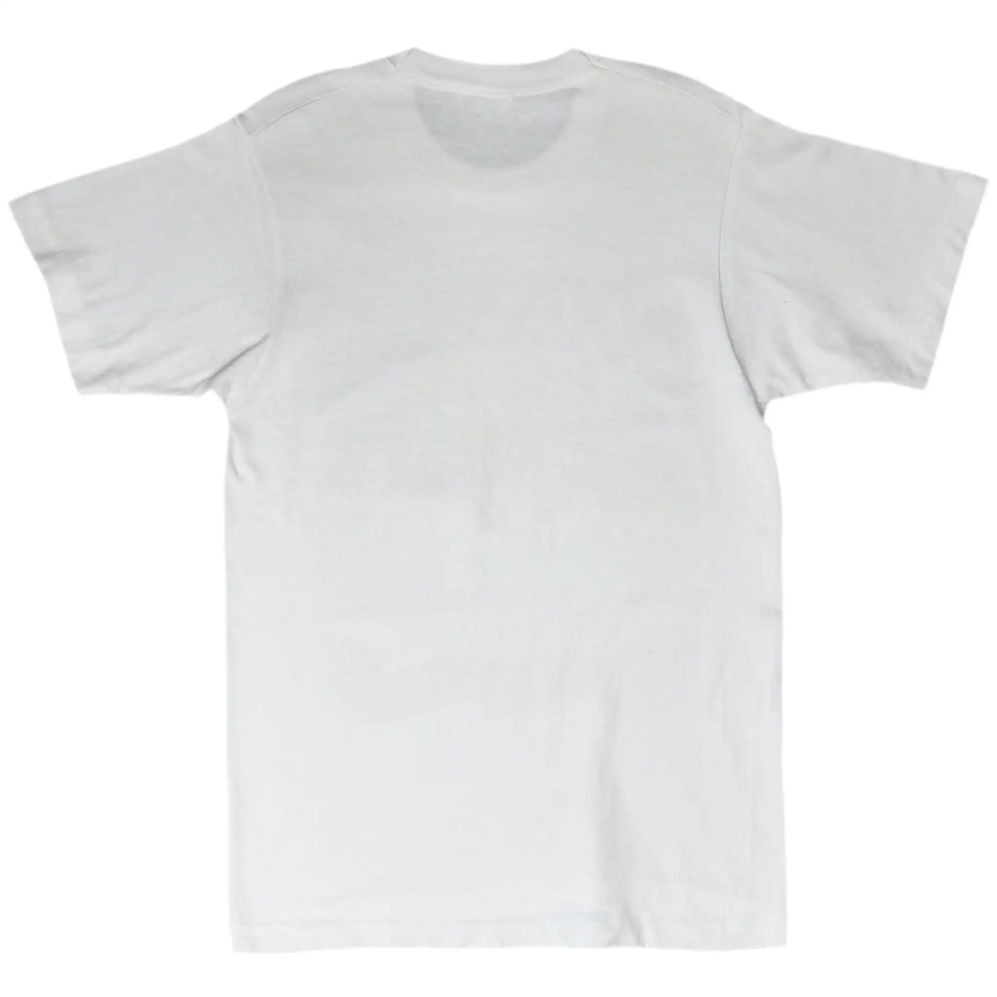 Plain back of white short-sleeve T-shirt