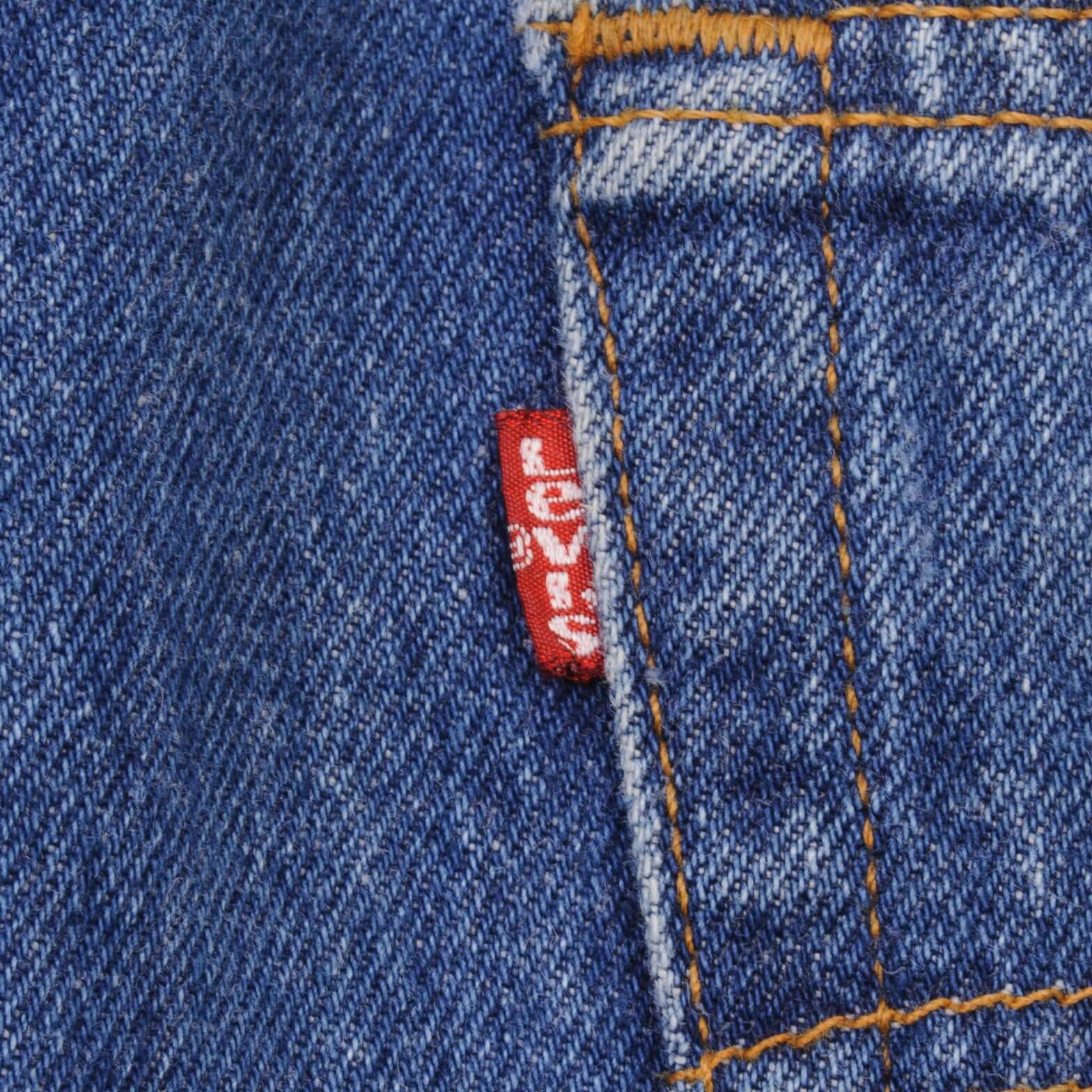 Beautiful Indigo Levis 501 Jeans 1990s Made in USA with Medium Dark Wash   Size on tag 34X32  Back Button #532