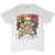 Full front view of white Packers vs. Patriots Super Bowl XXXI graphic T-shirt