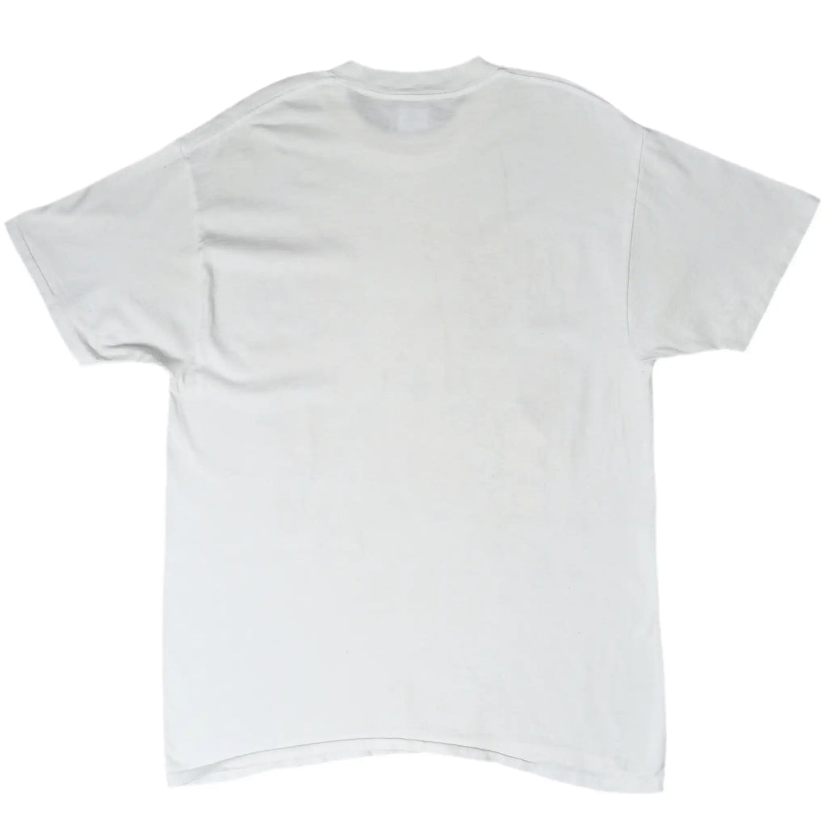 Plain back of white short-sleeve T-shirt
